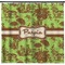 Green & Brown Toile Shower Curtain - 71" x 74" (Personalized)