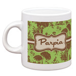Green & Brown Toile Espresso Cup (Personalized)