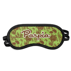 Green & Brown Toile Sleeping Eye Mask - Small (Personalized)