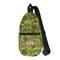 Green & Brown Toile Sling Bag - Front View