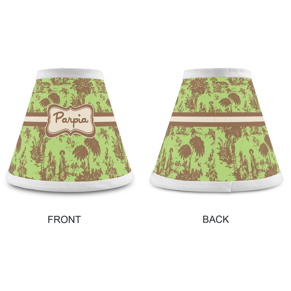 Green & Brown Toile Small Chandelier Lamp - Approval