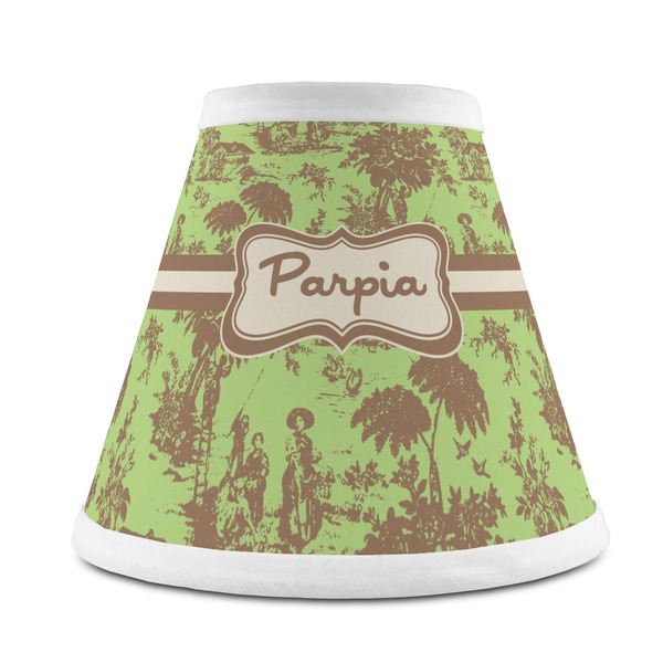 Custom Green & Brown Toile Chandelier Lamp Shade (Personalized)
