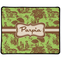 Green & Brown Toile Large Gaming Mouse Pad - 12.5" x 10" (Personalized)