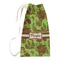 Green & Brown Toile Small Laundry Bag - Front View