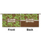 Green & Brown Toile Small Zipper Pouch Approval (Front and Back)