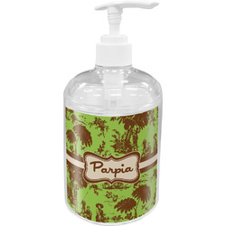 Green & Brown Toile Acrylic Soap & Lotion Bottle (Personalized)