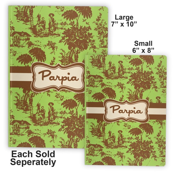 Green & Brown Toile Soft Cover Journal - Compare