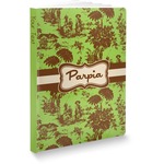 Green & Brown Toile Softbound Notebook (Personalized)