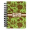 Green & Brown Toile Spiral Notebook - 5x7 w/ Name or Text