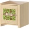 Green & Brown Toile Square Wall Decal on Wooden Cabinet