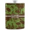 Green & Brown Toile Stainless Steel Flask