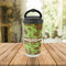 Green & Brown Toile Stainless Steel Travel Cup Lifestyle