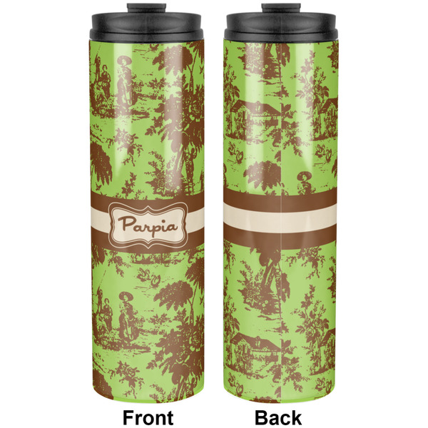 Green & Brown Toile Stainless Steel Tumbler 20 Oz - Approval