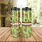 Green & Brown Toile Stainless Steel Tumbler - Lifestyle
