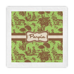 Green & Brown Toile Standard Decorative Napkins (Personalized)