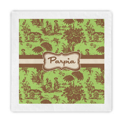 Green & Brown Toile Decorative Paper Napkins (Personalized)