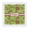 Green & Brown Toile Standard Decorative Napkin - Front View