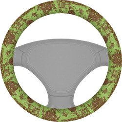 Green & Brown Toile Steering Wheel Cover (Personalized)