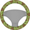 Green & Brown Toile Steering Wheel Cover