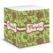 Green & Brown Toile Note Cube