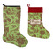 Green & Brown Toile Stockings - Side by Side compare