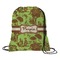 Green & Brown Toile Drawstring Backpack