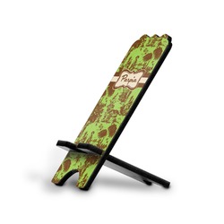 Green & Brown Toile Stylized Cell Phone Stand - Large (Personalized)