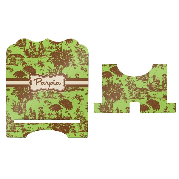 Green & Brown Toile Stylized Tablet Stand - Apvl