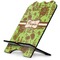 Green & Brown Toile Stylized Tablet Stand - Side View