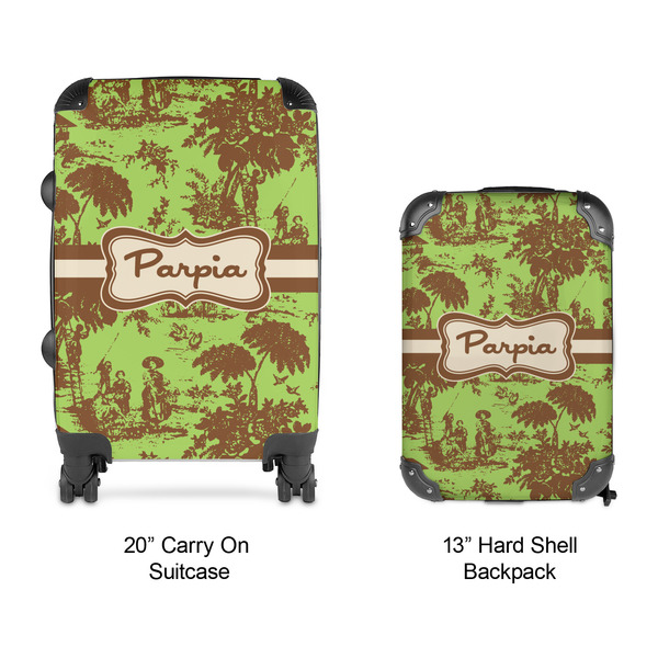 Green & Brown Toile Suitcase Set 4 - APPROVAL