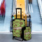 Green & Brown Toile Suitcase Set 4 - IN CONTEXT