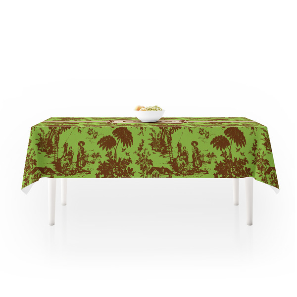Green & Brown Toile Tablecloths (58"x102") - MAIN