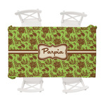 Green & Brown Toile Tablecloth - 58"x102" (Personalized)