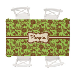 Green & Brown Toile Tablecloth - 58"x102" (Personalized)