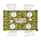 Green & Brown Toile Tablecloths (58"x102") - TOP VIEW