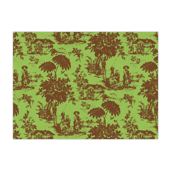 Custom Green & Brown Toile Tissue Paper Sheets - Large - Heavyweight