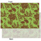 Green & Brown Toile Tissue Paper - Heavyweight - XL - Front & Back