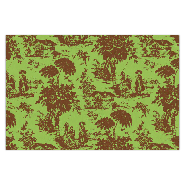 Custom Green & Brown Toile X-Large Tissue Papers Sheets - Heavyweight