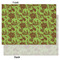 Green & Brown Toile Tissue Paper - Lightweight - Large - Front & Back