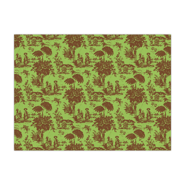Custom Green & Brown Toile Large Tissue Papers Sheets - Lightweight