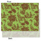 Green & Brown Toile Tissue Paper - Lightweight - Medium - Front & Back