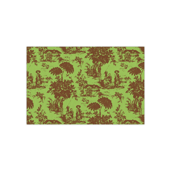 Custom Green & Brown Toile Small Tissue Papers Sheets - Lightweight