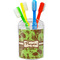 Green & Brown Toile Toothbrush Holder (Personalized)