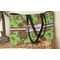 Green & Brown Toile Tote w/Black Handles - Lifestyle View