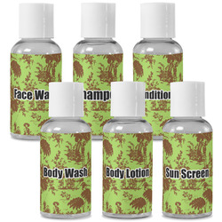 Green & Brown Toile Travel Bottles (Personalized)