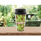 Green & Brown Toile Travel Mug Lifestyle (Personalized)