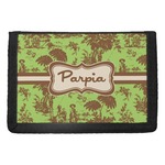 Green & Brown Toile Trifold Wallet (Personalized)