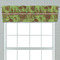 Green & Brown Toile Valance - Closeup on window