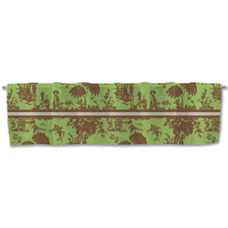 Green & Brown Toile Valance (Personalized)
