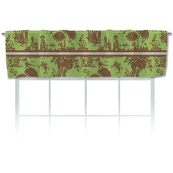 Green & Brown Toile Valance